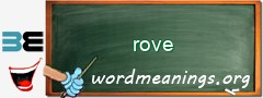 WordMeaning blackboard for rove